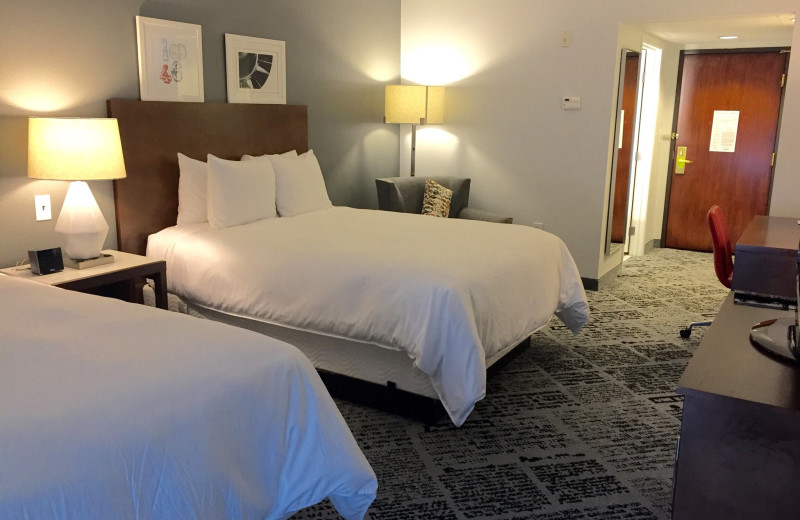 Guest room at Radisson Hotel Dallas North Addison.