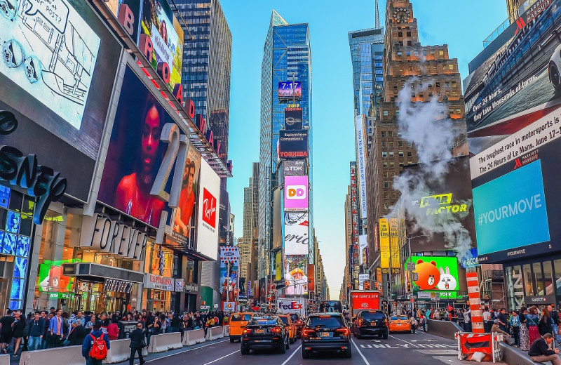 Time square near Hotel Mela.