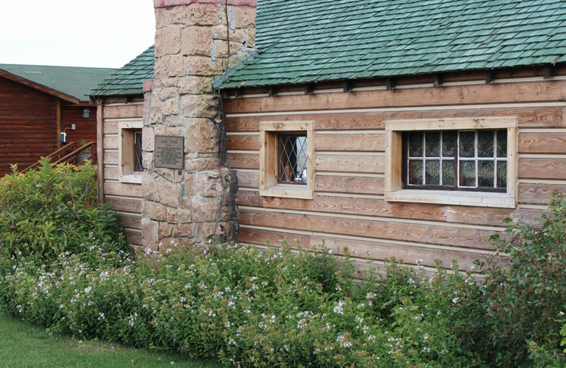 Cabin exterior at Teton Valley Lodge.