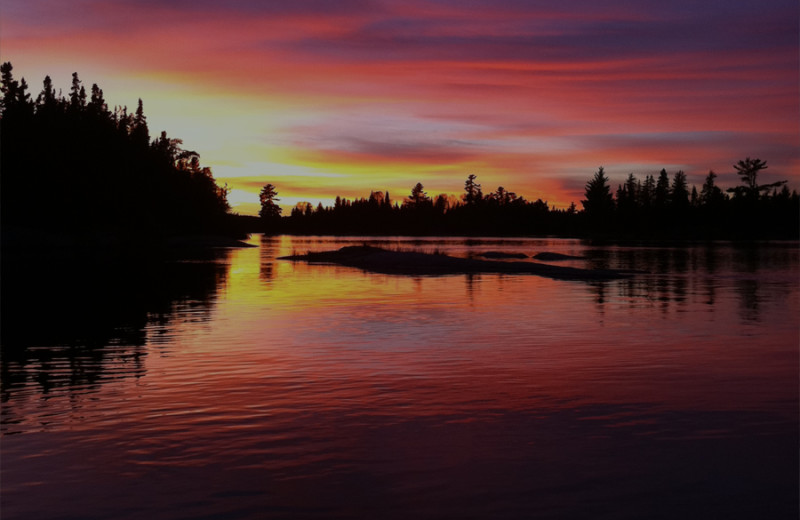 Sunset at Rough Rock Lodge.