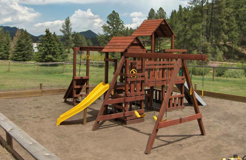 Kid's playground at Black Hills Cabins & Motel at Quail's Crossing.