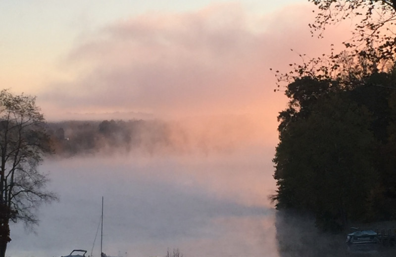Sunset at Chateau Lake Logan.