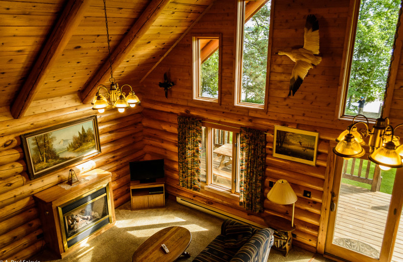 Cabin interior at Deer Lodge Resort.