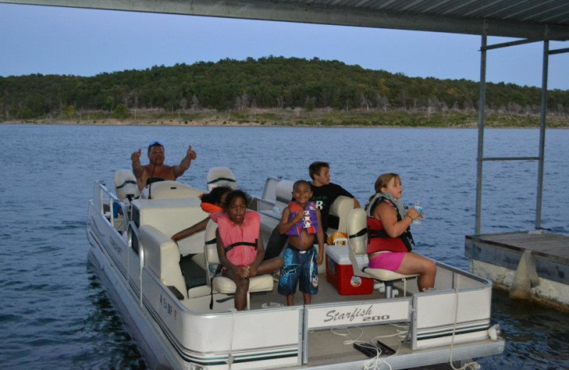 Pontoon ride at Oak Ridge Resort.