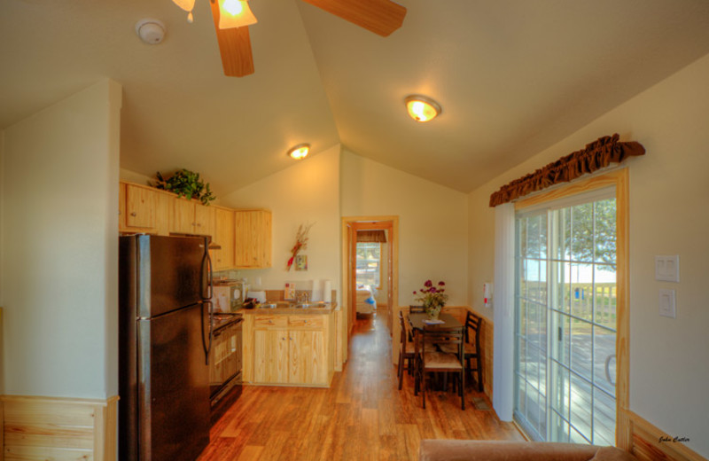 Cabin interior at Sunset Point RV & Cabin.