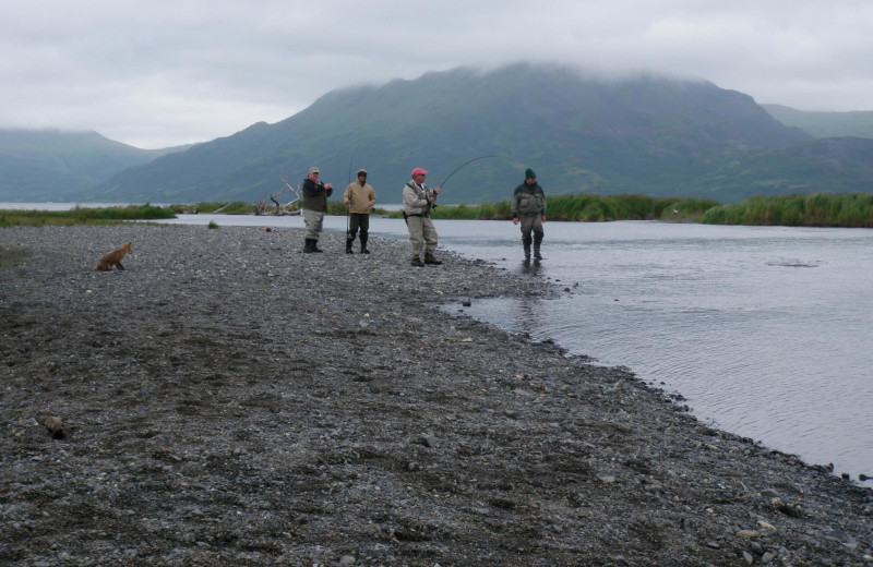 Fishing at Olga Creek Lodge.