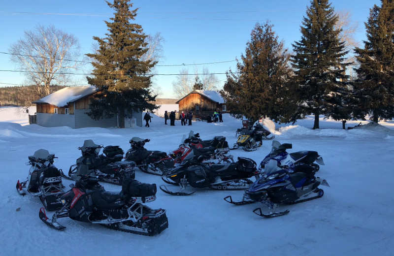 Snowmobiling at Elk Lake Wilderness Resort.