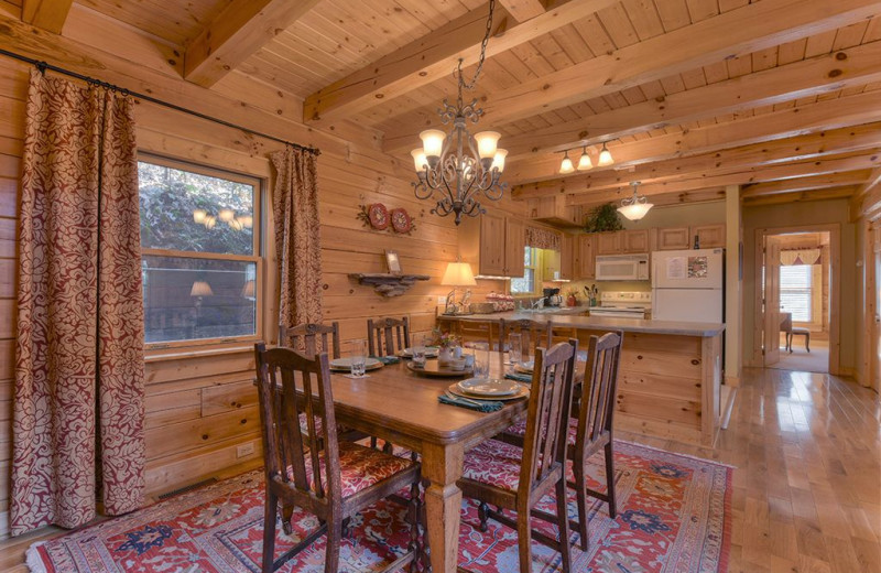 Rental kitchen at Smoky Mountain Retreat Realty.