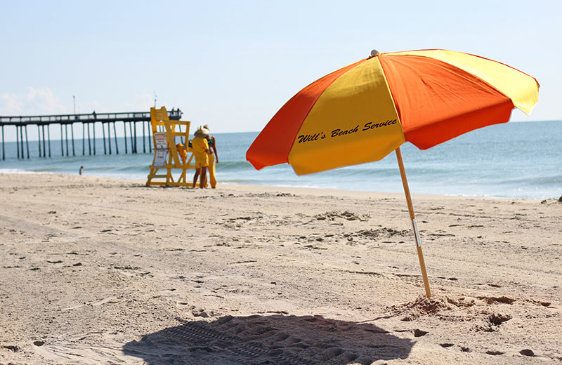 The beach at Oceanic Motel Ocean City.