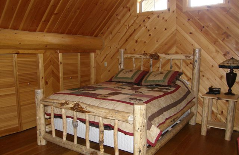 Cabin bedroom at Idaho Cabin Keepers.