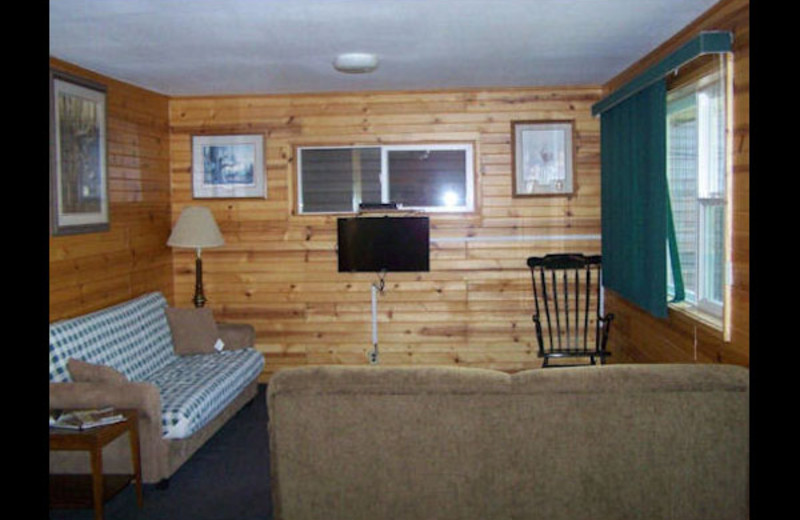 Cabin interior at Sunset Haven.