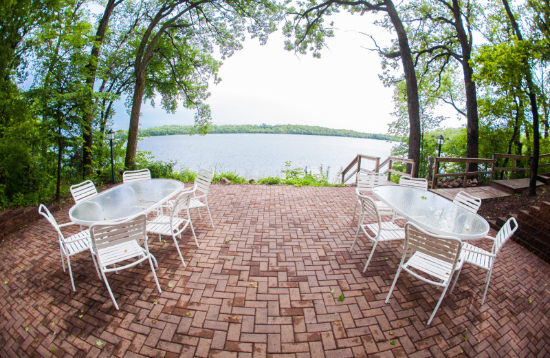 Patio at East Silent Lake Resort.