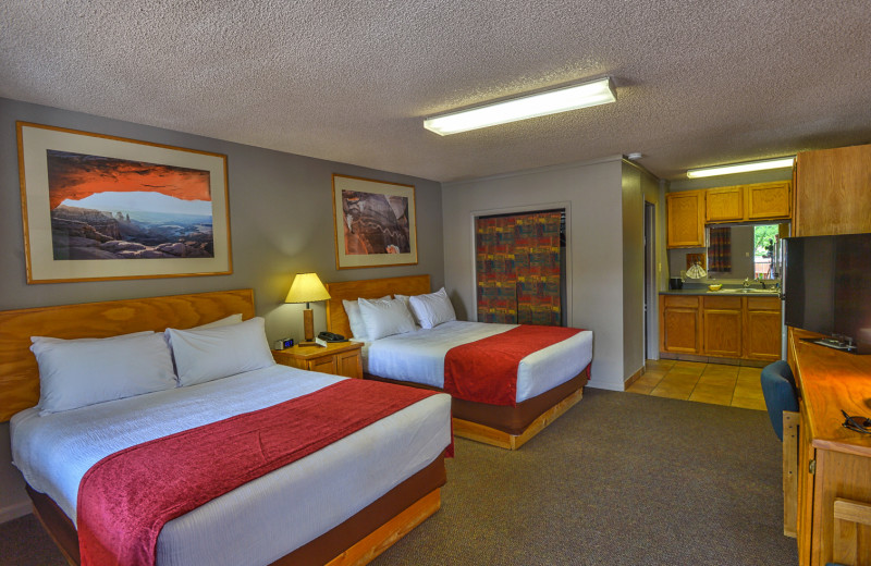 Guest room at Moab Rustic Inn.