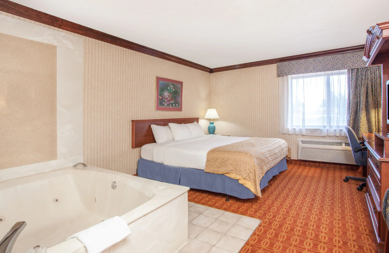 Guest room at Baymont InnSuites Detroit Roseville.