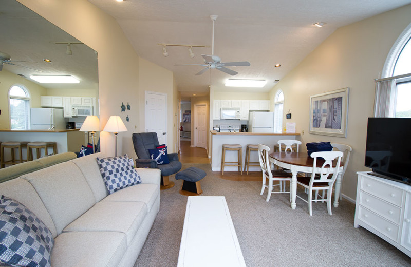 Condo living room at The Beach Condominiums Hotel-Resort.