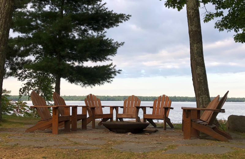 Fire pit at Pitlik's Sand Beach Resort.