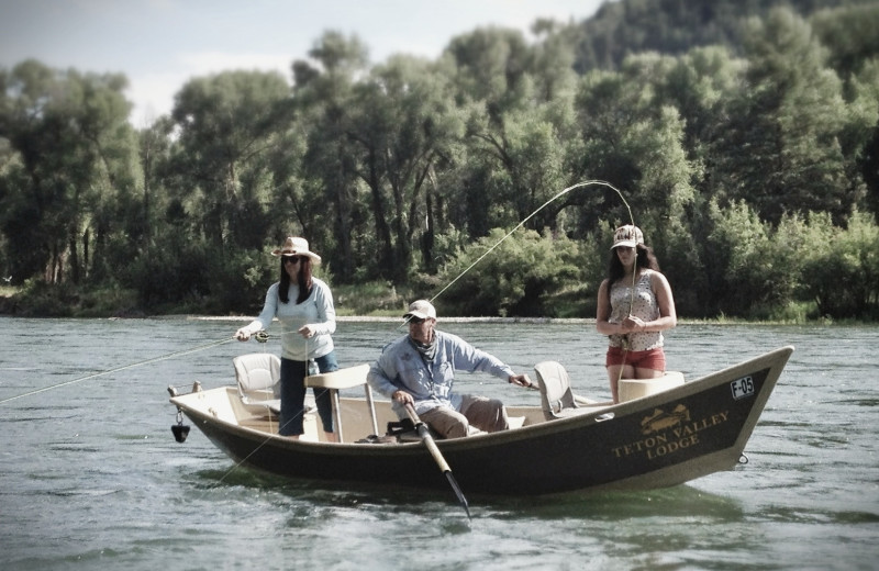 Fishing at Teton Valley Lodge.