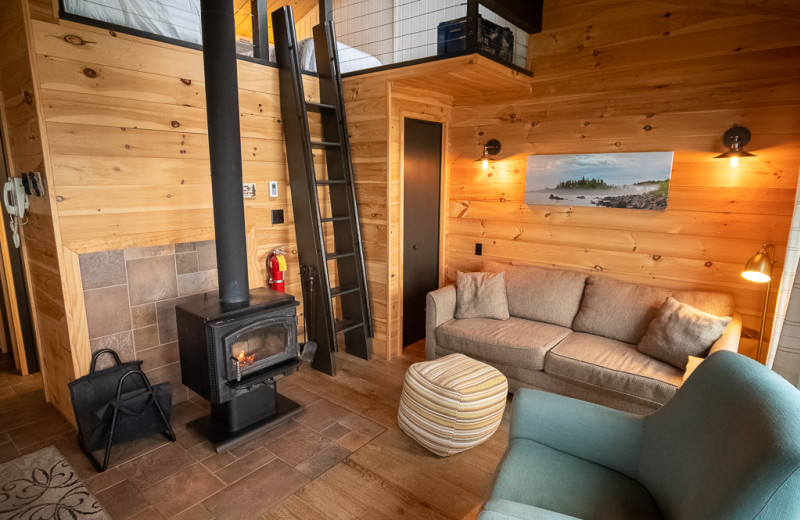 Villa living room at Lutsen Sea Villas.