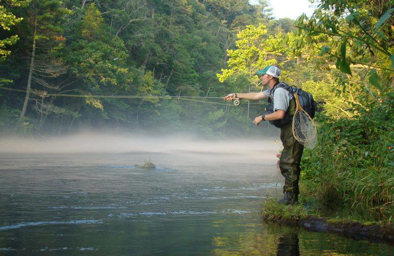 Fishing near Old Creek Lodge.