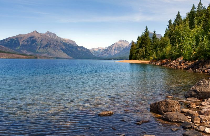 Lake view at Glacier National Park near North Forty Resort.