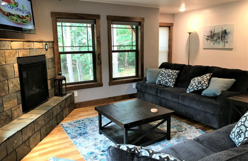 Rental living room at Spring Brook Vacation Home Rentals.