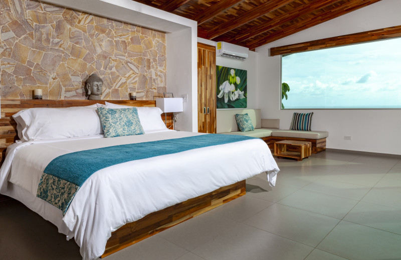 Guest room at El Castillo Boutique Luxury Hotel.