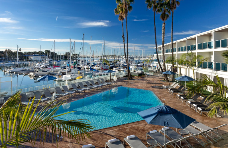 Marina and outdoor pool at Marina del Rey Hotel.