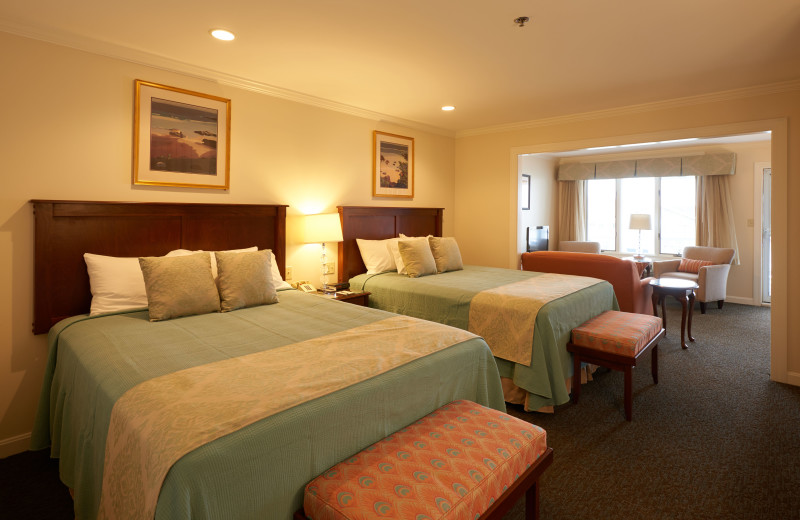 Guest room at The Sparhawk Oceanfront Resort.