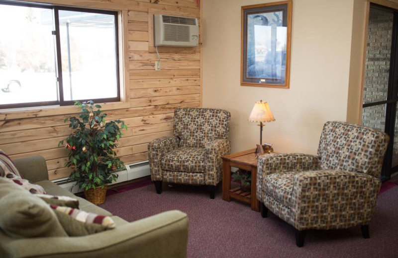 Lobby at River Bend's Resort & Walleye Inn.