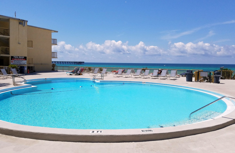 Outdoor pool at Chateau By The Sea.