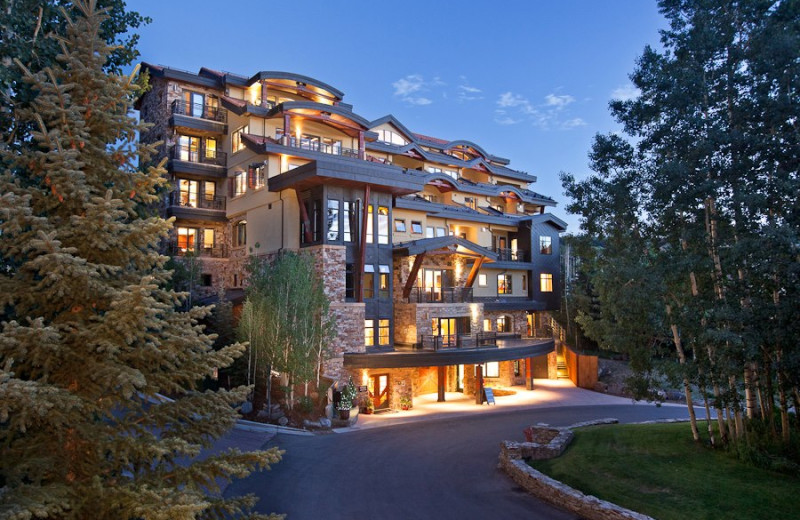 Exterior view of Lumiere Telluride. A boutique luxury hotel ski in-ski out.