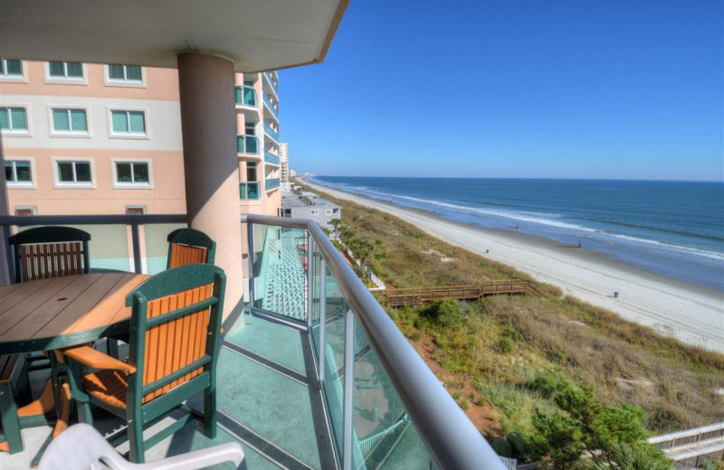 Rental balcony at CondoLux Vacation Rentals.