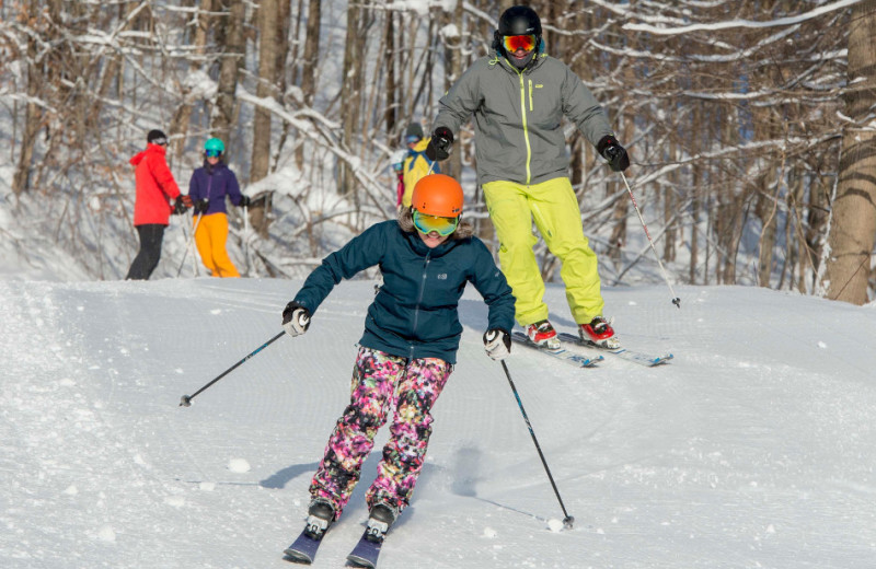 Skiing at Holiday Valley Resort.