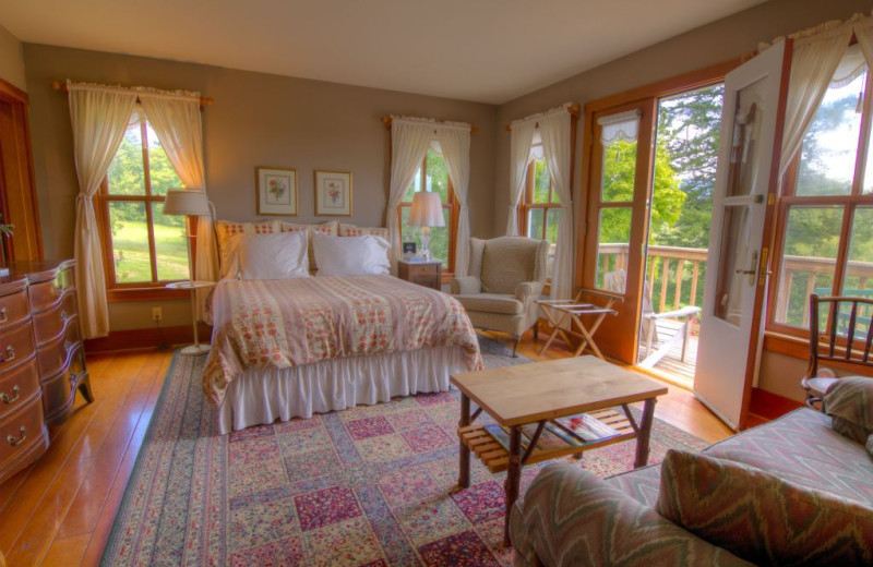 Guest bedroom at Turtleback Farm Inn.