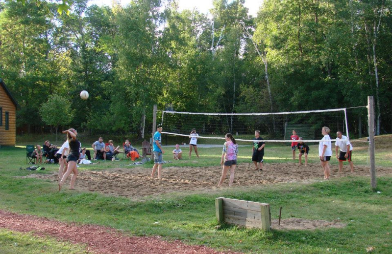 Volleyball court at Hyde-A-Way Bay Resort.