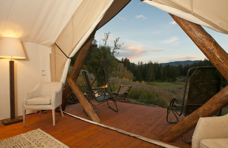 Yurt view at Cabin and Company.