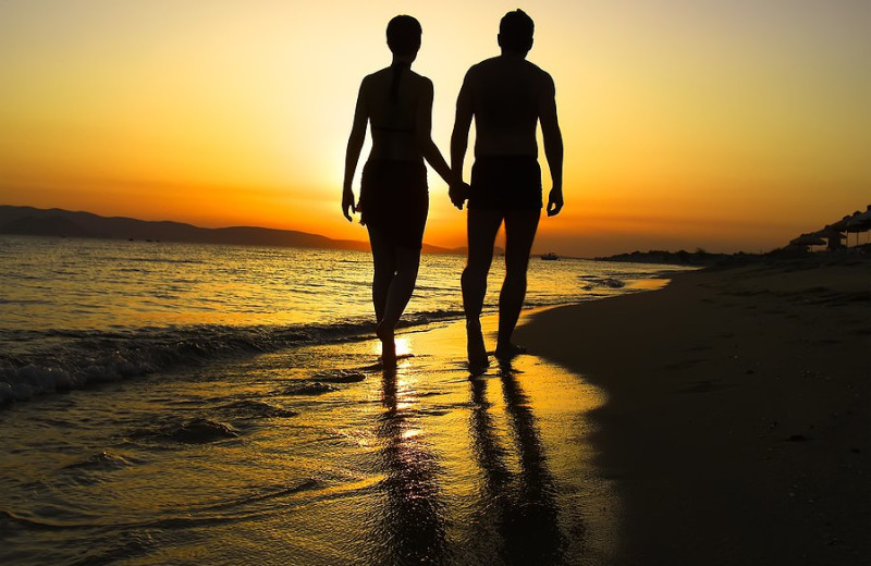 Couple on beach at The Inn at Key West.