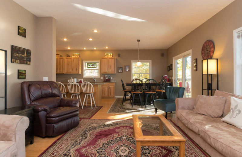 Rental living room at Finger Lakes Premiere Properties.