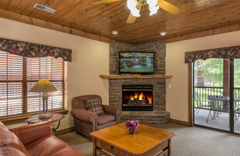 Guest living room at Westgate Branson Woods Resort.