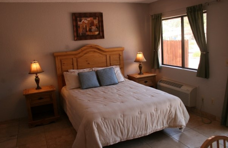 Guest bedroom at Red Agave Resort.