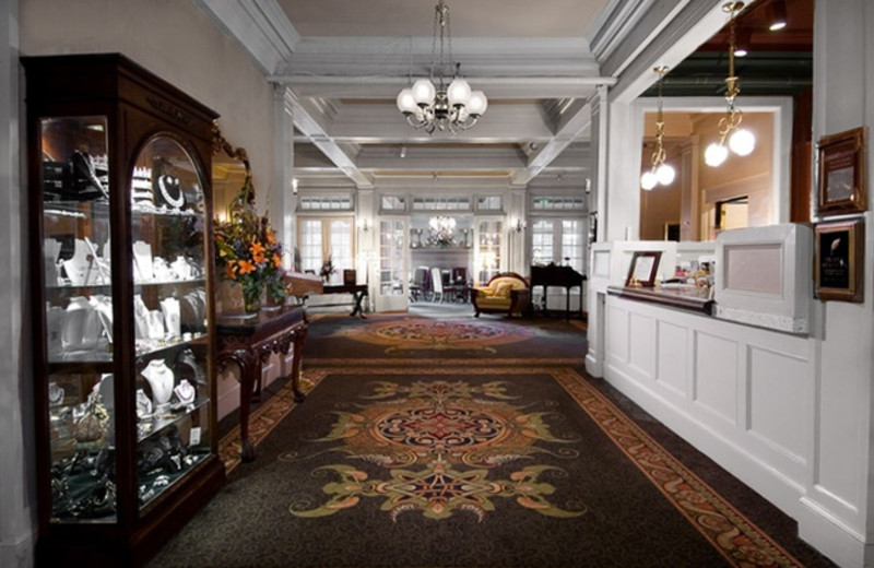 Hotel interior at Columbia Gorge Hotel.