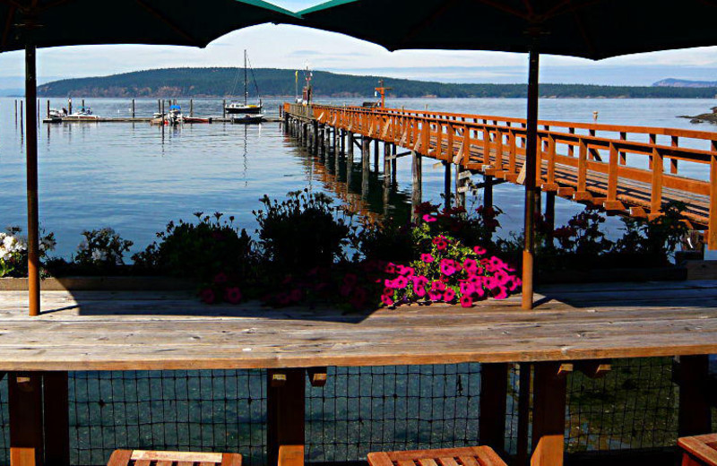 Patio view at West Beach Resort.