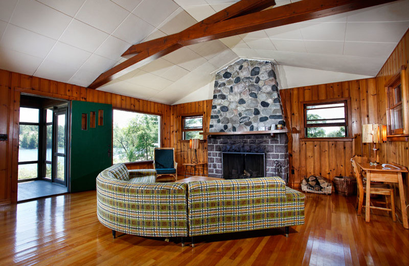 Chalet living room at Killarney Mountain Lodge.