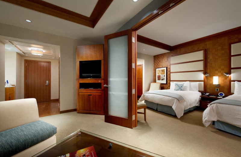 Guest room at Turning Stone Resort Casino.