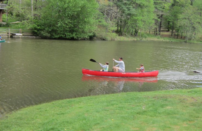Canoeing at Mill House Lodge.