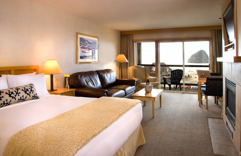 Guest room at Inn at Cape Kiwanda.