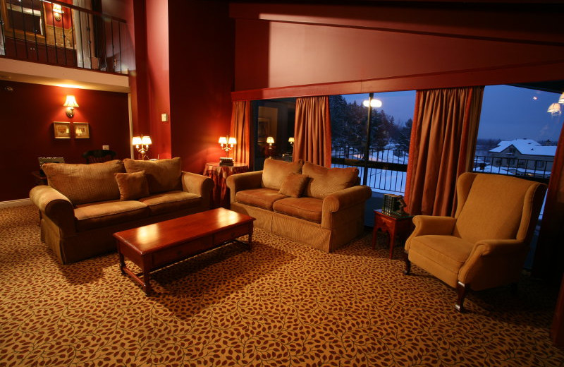 Interior view of Le Manoir du Lac Delage.