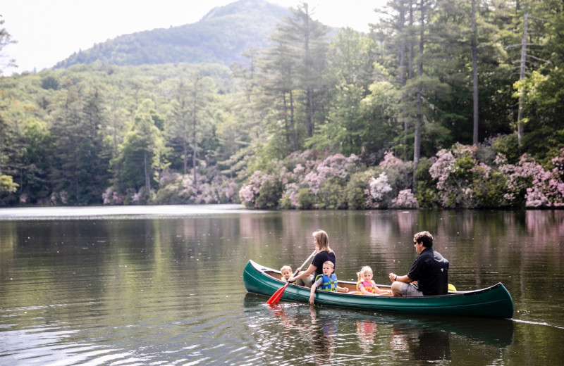 Canoeing at High Hampton Resort.