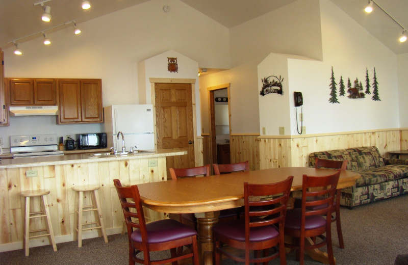 Cabin interior at Gull Four Seasons Resort.