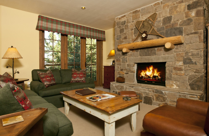 Vacation rental living room at Cabin and Company.